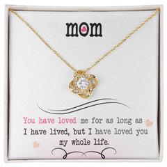 Love Knot Necklace - Yellow and White Gold Finish