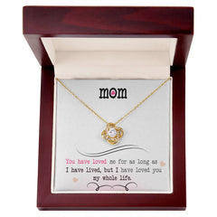 Love Knot Necklace - Yellow and White Gold Finish